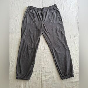 Reebok Dark Gray Jogger Pants Women’s XL Zip Pockets Elastic Cuff